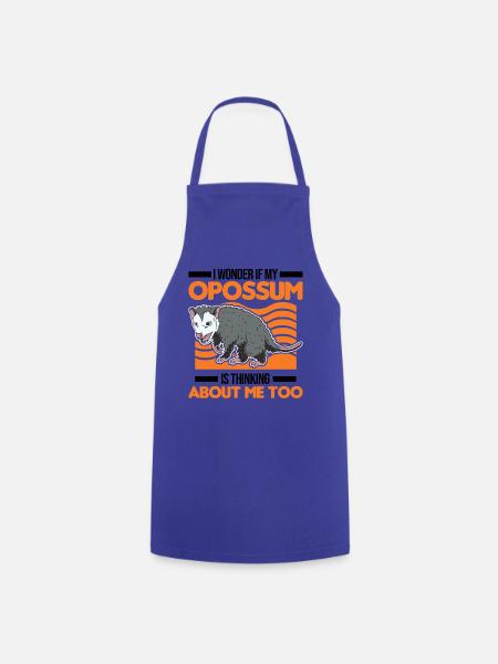 Opossum Possum Beutelratte - Kochschürze - Royalblau
