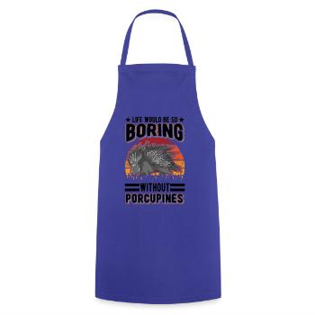 Porcupine Gift Porcupine - Cooking Apron - royal blue - Front - AI Model Male 185 dark (185cm)