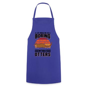 Otter Gift Otter Sea Otter - Cooking Apron - royal blue - Front - AI Model Male 185 dark (185cm)