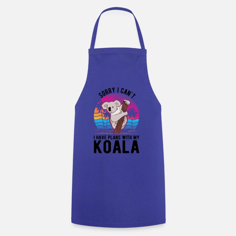 Koala Koala Bear Amoureux - Tablier de cuisine - bleu royal