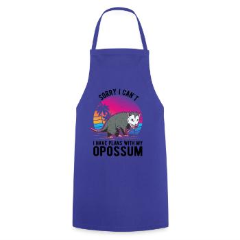 Opossum Gift Possum Pouch Rat - Cooking Apron - royal blue - Front - AI Model Male 185 dark (185cm)