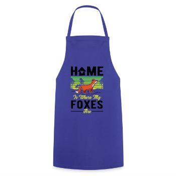 Home is where my Foxes are Fuchs - Cooking Apron - royal blue - Front - AI Model Male 185 dark (185cm)