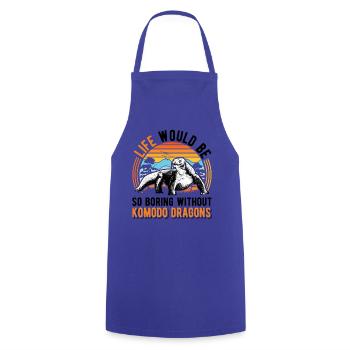 Komodo dragon Gift Komodo Dragon monitor lizard - Cooking Apron - royal blue - Front - AI Model Male 185 dark (185cm)