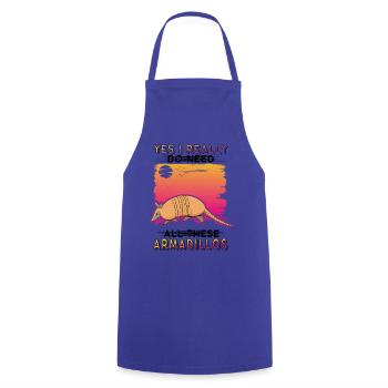 Armadillo Gift Armadillo - Cooking Apron - royal blue - Front - AI Model Male 185 dark (185cm)