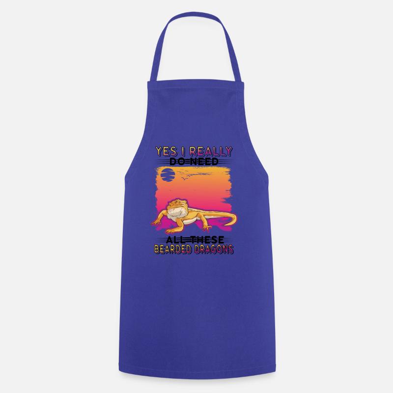 Bearded Dragon Gift Bearded Dragon - Cooking Apron - royal blue