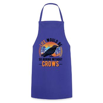 Crow Raven Crow Crow Husbandry Crow Breeder - Cooking Apron - royal blue - Front - AI Model Male 185 dark (185cm)