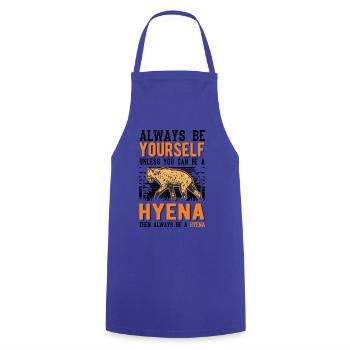 Always be yourself Hyena Erdwolf Hyäne - Kochschürze - Royalblau - Vorne - AI Model Male 185 dark (185cm)