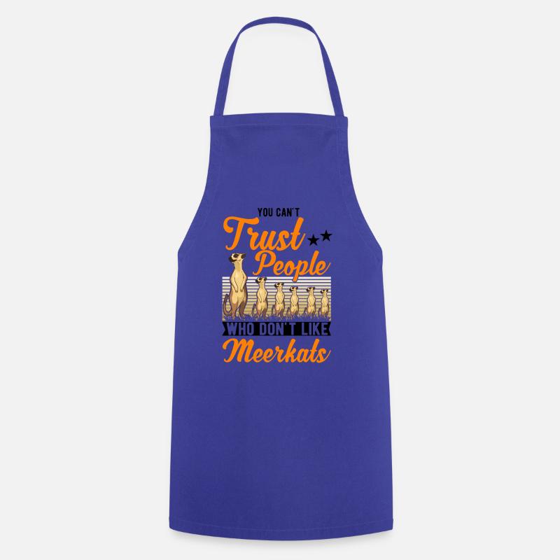 Suricate Cadeau Suricate - Tablier de cuisine - bleu royal