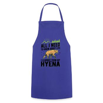 Hyäne Geschenk Erdwolf Hyena - Kochschürze - Royalblau - Vorne - AI Model Male 185 dark (185cm)