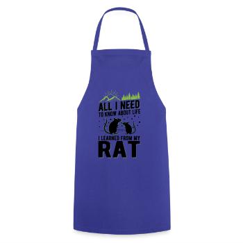 Ratte Hausratte Rattenbesitzer - Kochschürze - Royalblau - Vorne - AI Model Male 185 dark (185cm)