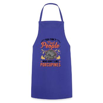 Porcupine lover Porcupine - Cooking Apron - royal blue - Front - AI Model Male 185 dark (185cm)
