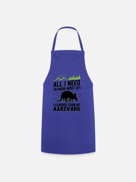 Erdferkel Geschenk Aardvark - Kochschürze - Royalblau