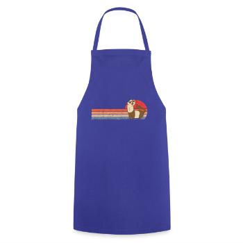 Ferret Retro Weasel Vintage - Tablier de cuisine - bleu royal - Devant - AI Model Male 185 dark (185cm)