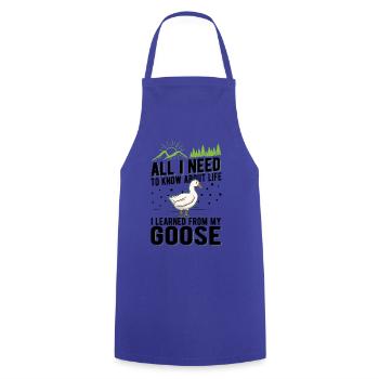 Geese Gift Goose Lovers Goose Breeders - Cooking Apron - royal blue - Front - AI Model Male 185 dark (185cm)