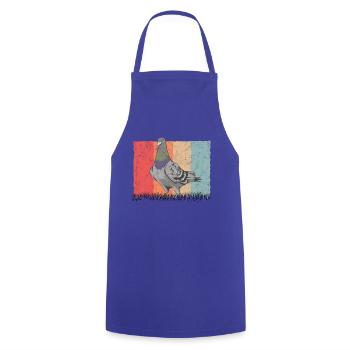 Pigeon Rétro Pigeon Fancier Vintage - Tablier de cuisine - bleu royal - Devant - AI Model Male 185 dark (185cm)