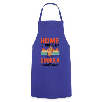 Zuhause ist wo mein Quokka ist - Kochschürze - Royalblau - Vorne - AI Model Male 185 dark (185cm)