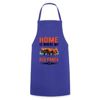 Home is where my Red Panda is Roter Panda - Cooking Apron - royal blue - Front - AI Model Male 185 dark (185cm)