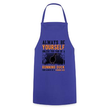 Indian Running Duck Gift Running Duck - Cooking Apron - royal blue - Front - AI Model Male 185 dark (185cm)