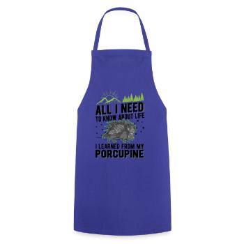 Porcupine Gift Porcupine - Cooking Apron - royal blue - Front - AI Model Male 185 dark (185cm)