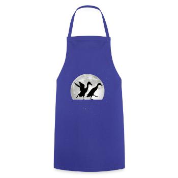 Canard Lune indien - Tablier de cuisine - bleu royal - Devant - AI Model Male 185 dark (185cm)