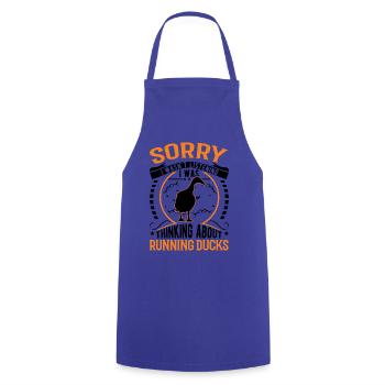 Indian Running Duck Gift Running Duck - Cooking Apron - royal blue - Front - AI Model Male 185 dark (185cm)