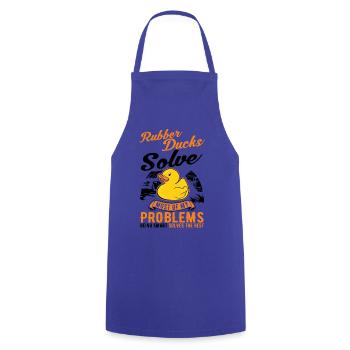 Rubber Duck Gift Squeaky Duck Bathing Duck - Cooking Apron - royal blue - Front - AI Model Male 185 dark (185cm)