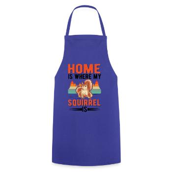 Home is where my squirrel is - Cooking Apron - royal blue - Front - AI Model Male 185 dark (185cm)