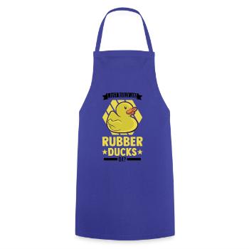 J’aime vraiment Rubber Ducks Rubber Duck - Tablier de cuisine - bleu royal - Devant - AI Model Male 185 dark (185cm)