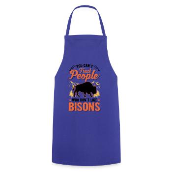 Buffalo Gift Bison Buffallo Water Buffalo - Cooking Apron - royal blue - Front - AI Model Male 185 dark (185cm)