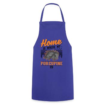 Home is where my porcupine is - Cooking Apron - royal blue - Front - AI Model Male 185 dark (185cm)