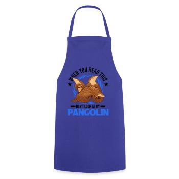 Pangolin Geschenk Schuppentier - Kochschürze - Royalblau - Vorne - AI Model Male 185 dark (185cm)