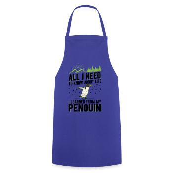 Pingouin Cadeau Pingouin - Tablier de cuisine - bleu royal - Devant - AI Model Male 185 dark (185cm)