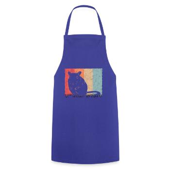 Gerbil Retro Racing Rat Vintage Gerbil - Cooking Apron - royal blue - Front - AI Model Male 185 dark (185cm)