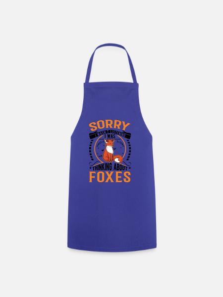 Fuchs Geschenk Rotfuchs - Kochschürze - Royalblau