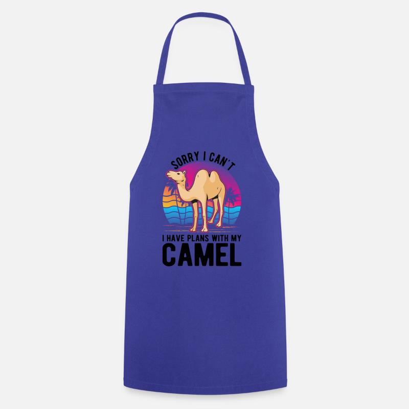 Kamel Geschenk Dromedar Camel Großkamel - Kochschürze - Royalblau