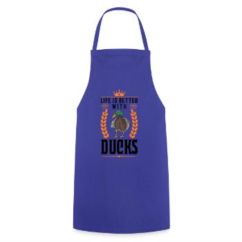 Das Leben ist besser mit Enten - Kochschürze - Royalblau - Vorne - AI Model Male 185 dark (185cm)