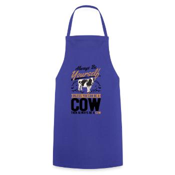Cow Gift Farmer Cattle Breeder Cows - Cooking Apron - royal blue - Front - AI Model Male 185 dark (185cm)