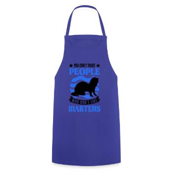 Martre Cadeau Vison Blaireau Martre - Tablier de cuisine - bleu royal - Devant - AI Model Male 185 dark (185cm)