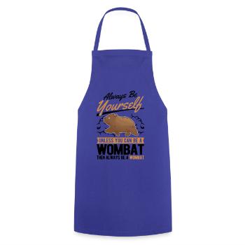 Always be yourself Wombat - Kochschürze - Royalblau - Vorne - AI Model Male 185 dark (185cm)