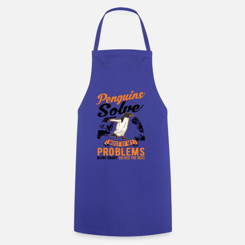 Penguin Gift Penguin - Cooking Apron - royal blue