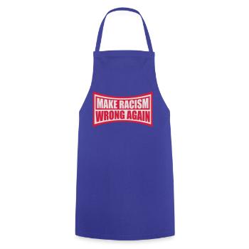 make racism wrong again - Cooking Apron - royal blue - Front - AI Model Male 185 dark (185cm)