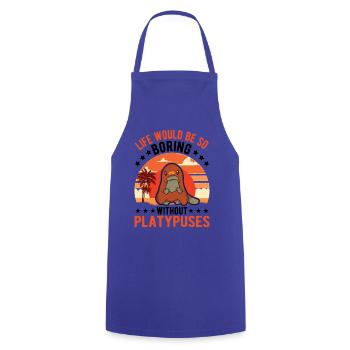 Platypus Gift Platypus - Cooking Apron - royal blue - Front - AI Model Male 185 dark (185cm)
