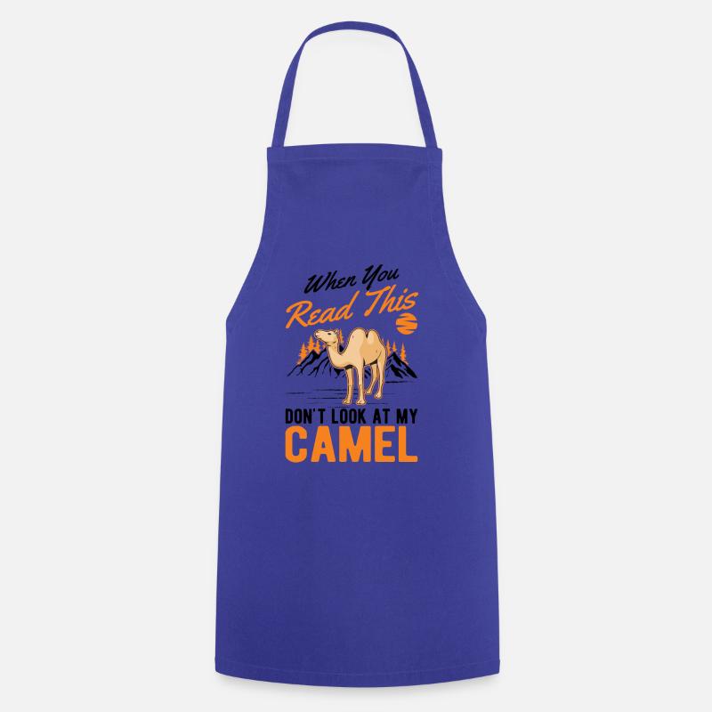 Kamel Geschenk Dromedar Camel Großkamel - Kochschürze - Royalblau