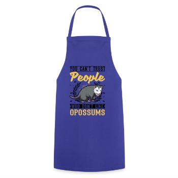 Opossum Geschenk Possum Beutelratte - Kochschürze - Royalblau - Vorne - AI Model Male 185 dark (185cm)