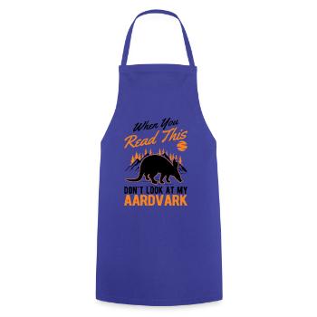 Aardvark Gift Aardvark - Cooking Apron - royal blue - Front - AI Model Male 185 dark (185cm)