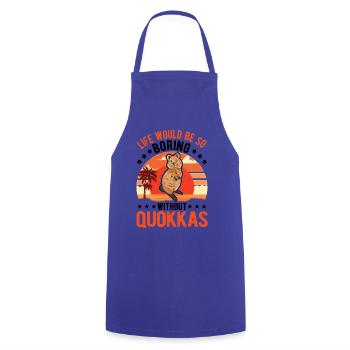 Quokka Gift Kangourou à queue courte - Tablier de cuisine - bleu royal - Devant - AI Model Male 185 dark (185cm)