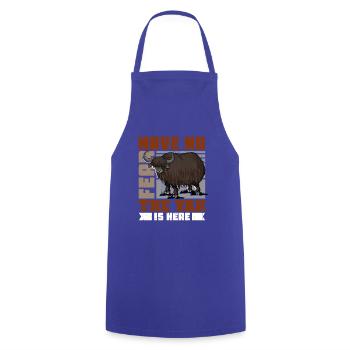 Have no fear the Yak is here - Kochschürze - Royalblau - Vorne - AI Model Male 185 dark (185cm)