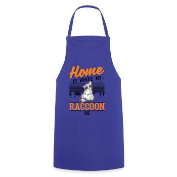 Home is where my raccoon is - Cooking Apron - royal blue - Front - AI Model Male 185 dark (185cm)
