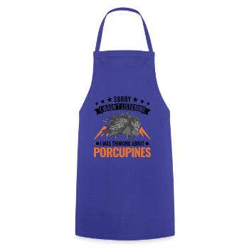Porcupine Gift Porcupine - Cooking Apron - royal blue - Front - AI Model Male 185 dark (185cm)