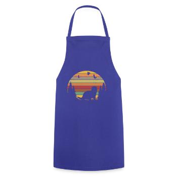Otter Retro Otter Vintage Sea Otter - Cooking Apron - royal blue - Front - AI Model Male 185 dark (185cm)